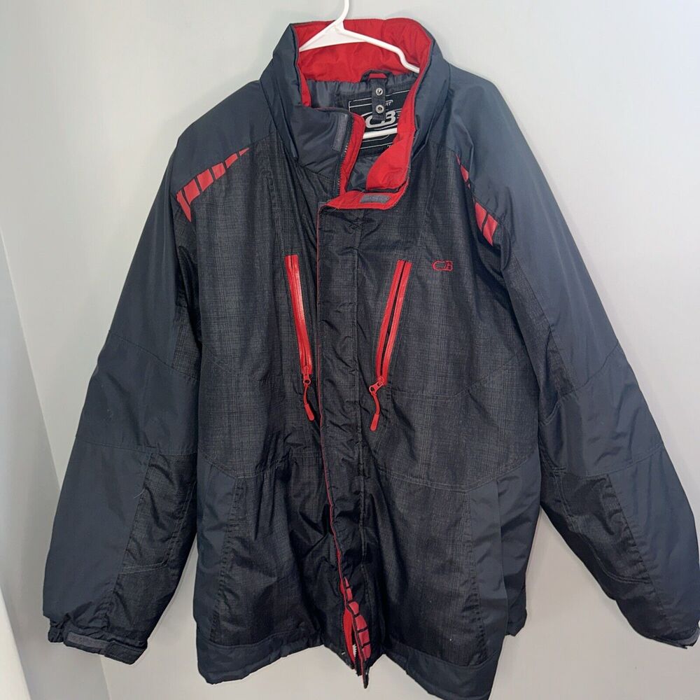 CB Sports Jacket Gray And Red snowboarding snowmobiling jacket